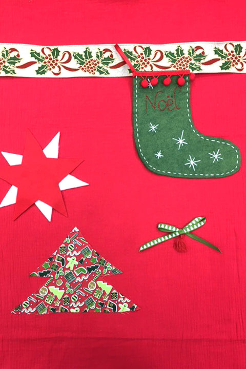 Botte de Noël brodée