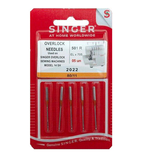 Blister 5 aiguilles grosseur 80 pour surjeteuses