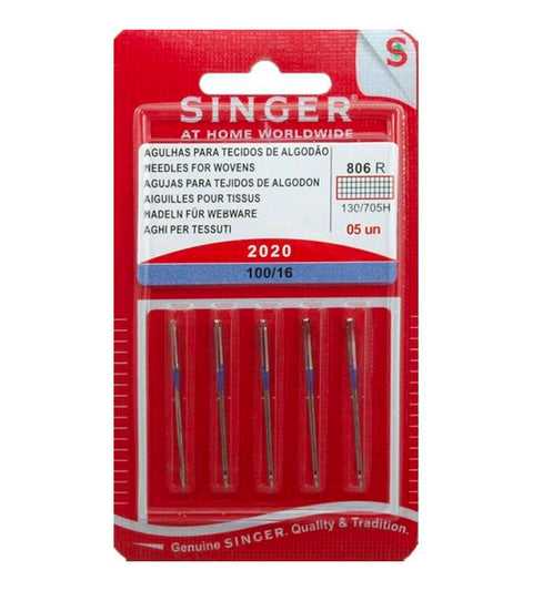 Blister 5 aiguilles pour tissus n°16/100