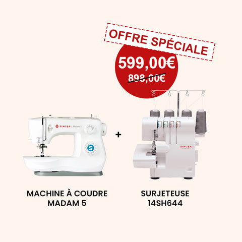 Machine à coudre Singer Madam 5 et Surjeteuse 14SH644