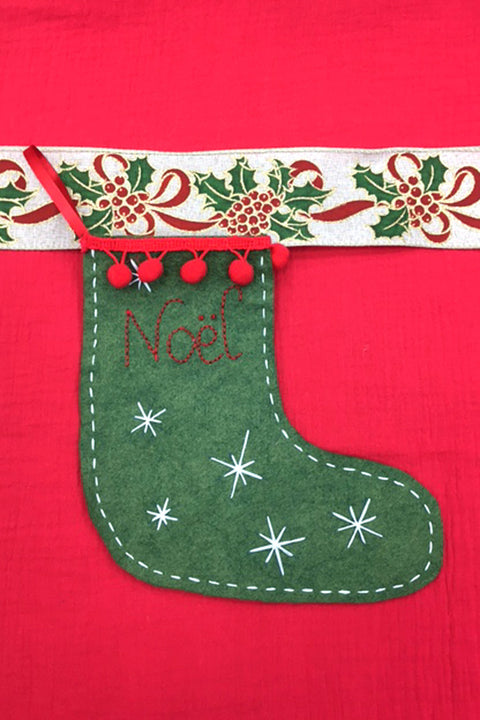 Botte de Noel brodée 

