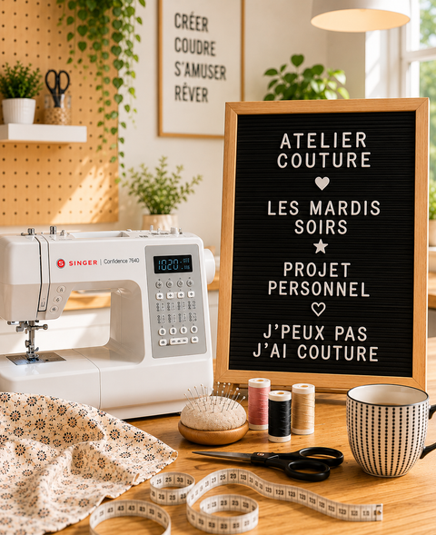 Mardi soir "j'peux pas j'ai couture" Sep / Déc 2026